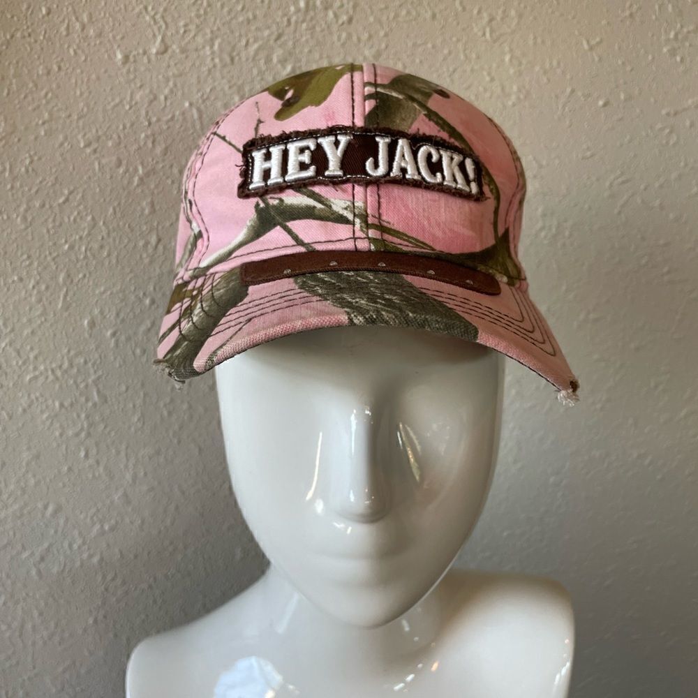 Hey Jack! Pink Camo Adjustable Baseball Cap EUC